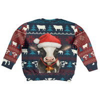 Lovely Cow Christmas Kid Ugly Christmas Sweater Xmas Holiday Patterns - Wonder Print Shop