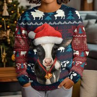 Lovely Cow Christmas Kid Ugly Christmas Sweater Xmas Holiday Patterns - Wonder Print Shop