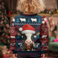 Lovely Cow Christmas Kid Ugly Christmas Sweater Xmas Holiday Patterns - Wonder Print Shop