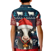 Lovely Cow Christmas Kid Polo Shirt Xmas Holiday Patterns - Wonder Print Shop