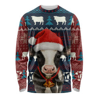 Lovely Cow Christmas Long Sleeve Shirt Xmas Holiday Patterns - Wonder Print Shop