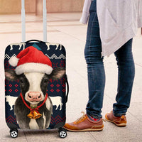 Lovely Cow Christmas Luggage Cover Xmas Holiday Patterns - Wonder Print Shop