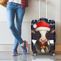Lovely Cow Christmas Luggage Cover Xmas Holiday Patterns - Wonder Print Shop
