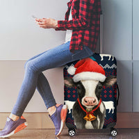 Lovely Cow Christmas Luggage Cover Xmas Holiday Patterns - Wonder Print Shop