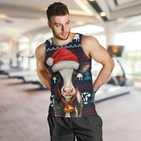 Lovely Cow Christmas Men Tank Top Xmas Holiday Patterns - Wonder Print Shop