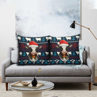 Lovely Cow Christmas Pillow Cover Xmas Holiday Patterns - Wonder Print Shop
