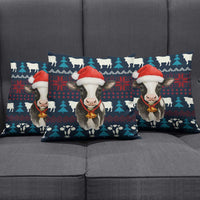 Lovely Cow Christmas Pillow Cover Xmas Holiday Patterns - Wonder Print Shop