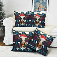 Lovely Cow Christmas Pillow Cover Xmas Holiday Patterns - Wonder Print Shop