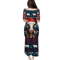 Lovely Cow Christmas Puletasi Xmas Holiday Patterns - Wonder Print Shop