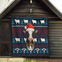 Lovely Cow Christmas Quilt Xmas Holiday Patterns - Wonder Print Shop