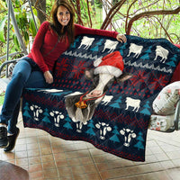 Lovely Cow Christmas Quilt Xmas Holiday Patterns - Wonder Print Shop