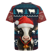 Lovely Cow Christmas Rugby Jersey Xmas Holiday Patterns - Wonder Print Shop