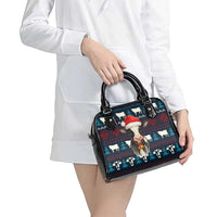 Lovely Cow Christmas Shoulder Handbag Xmas Holiday Patterns - Wonder Print Shop