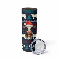 Lovely Cow Christmas Skinny Tumbler Xmas Holiday Patterns - Wonder Print Shop