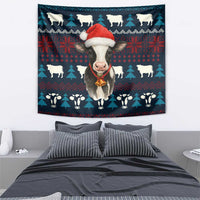 Lovely Cow Christmas Tapestry Xmas Holiday Patterns - Wonder Print Shop