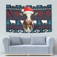 Lovely Cow Christmas Tapestry Xmas Holiday Patterns - Wonder Print Shop