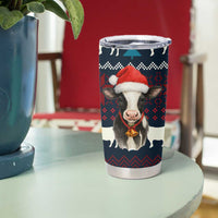 Lovely Cow Christmas Tumbler Cup Xmas Holiday Patterns - Wonder Print Shop