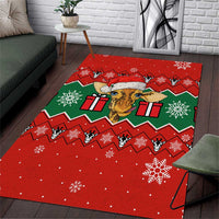 Lovely Giraffe Christmas Area Rug Xmas Holiday Patterns - Wonder Print Shop