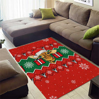 Lovely Giraffe Christmas Area Rug Xmas Holiday Patterns - Wonder Print Shop