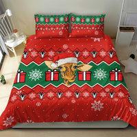 Lovely Giraffe Christmas Bedding Set Xmas Holiday Patterns - Wonder Print Shop