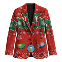 Lovely Giraffe Christmas Blazer Xmas Holiday Patterns - Wonder Print Shop