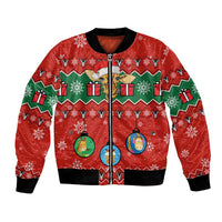 Lovely Giraffe Christmas Bomber Jacket Xmas Holiday Patterns - Wonder Print Shop