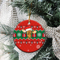 Lovely Giraffe Christmas Ceramic Ornament Xmas Holiday Patterns - Wonder Print Shop