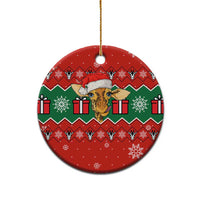 Lovely Giraffe Christmas Ceramic Ornament Xmas Holiday Patterns - Wonder Print Shop