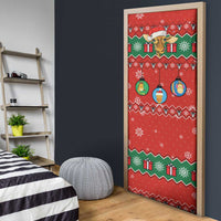 Lovely Giraffe Christmas Door Cover Xmas Holiday Patterns - Wonder Print Shop