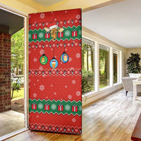 Lovely Giraffe Christmas Door Cover Xmas Holiday Patterns - Wonder Print Shop