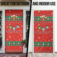 Lovely Giraffe Christmas Door Cover Xmas Holiday Patterns - Wonder Print Shop