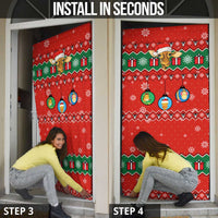 Lovely Giraffe Christmas Door Cover Xmas Holiday Patterns - Wonder Print Shop
