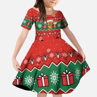 Lovely Giraffe Christmas Family Matching Off Shoulder Maxi Dress and Hawaiian Shirt Xmas Holiday Patterns - Wonder Print Shop