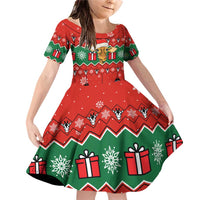 Lovely Giraffe Christmas Family Matching Off Shoulder Short Dress and Hawaiian Shirt Xmas Holiday Patterns - Wonder Print Shop
