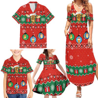 Lovely Giraffe Christmas Family Matching Summer Maxi Dress and Hawaiian Shirt Xmas Holiday Patterns - Wonder Print Shop