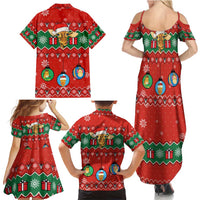 Lovely Giraffe Christmas Family Matching Summer Maxi Dress and Hawaiian Shirt Xmas Holiday Patterns - Wonder Print Shop