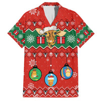 Lovely Giraffe Christmas Hawaiian Shirt Xmas Holiday Patterns - Wonder Print Shop