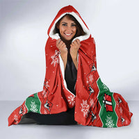 Lovely Giraffe Christmas Hooded Blanket Xmas Holiday Patterns - Wonder Print Shop