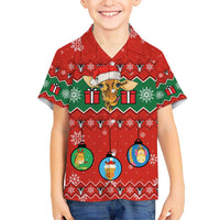 Lovely Giraffe Christmas Kid Hawaiian Shirt Xmas Holiday Patterns - Wonder Print Shop