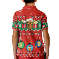 Lovely Giraffe Christmas Kid Polo Shirt Xmas Holiday Patterns - Wonder Print Shop