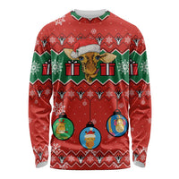 Lovely Giraffe Christmas Long Sleeve Shirt Xmas Holiday Patterns - Wonder Print Shop