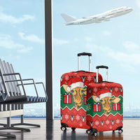 Lovely Giraffe Christmas Luggage Cover Xmas Holiday Patterns - Wonder Print Shop