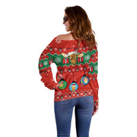 Lovely Giraffe Christmas Off Shoulder Sweater Xmas Holiday Patterns - Wonder Print Shop