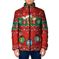 Lovely Giraffe Christmas Padded Jacket Xmas Holiday Patterns - Wonder Print Shop