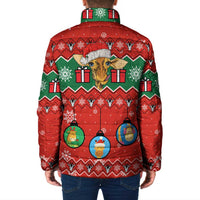 Lovely Giraffe Christmas Padded Jacket Xmas Holiday Patterns - Wonder Print Shop
