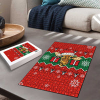 Lovely Giraffe Christmas Puzzle Xmas Holiday Patterns - Wonder Print Shop