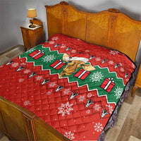 Lovely Giraffe Christmas Quilt Xmas Holiday Patterns - Wonder Print Shop