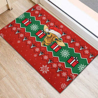Lovely Giraffe Christmas Rubber Doormat Xmas Holiday Patterns - Wonder Print Shop