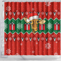 Lovely Giraffe Christmas Shower Curtain Xmas Holiday Patterns - Wonder Print Shop