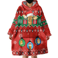 Lovely Giraffe Christmas Wearable Blanket Hoodie Xmas Holiday Patterns - Wonder Print Shop
